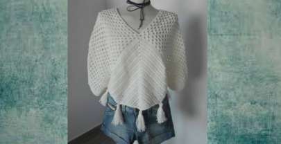 Blusa boho chic tejida a crochet, paso a paso