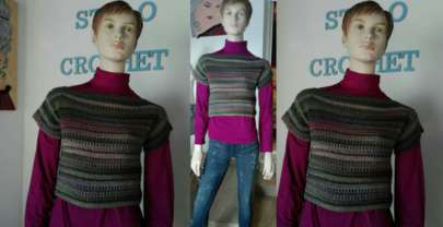 Sweater o jersey tejido a crochet nivel principiante