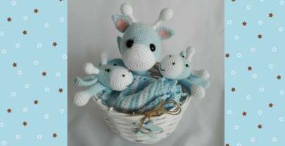 Cesta personalizada para bebe (baby shower)