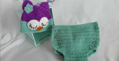 Como tejer un cubre pañal a crochet (Talla 0 – 3 meses)
